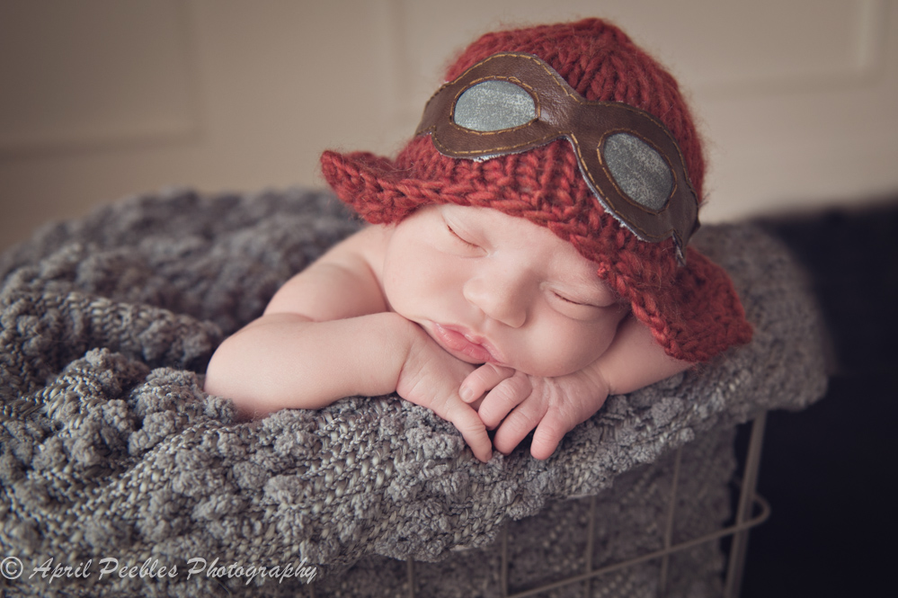 aviator hat newborn image