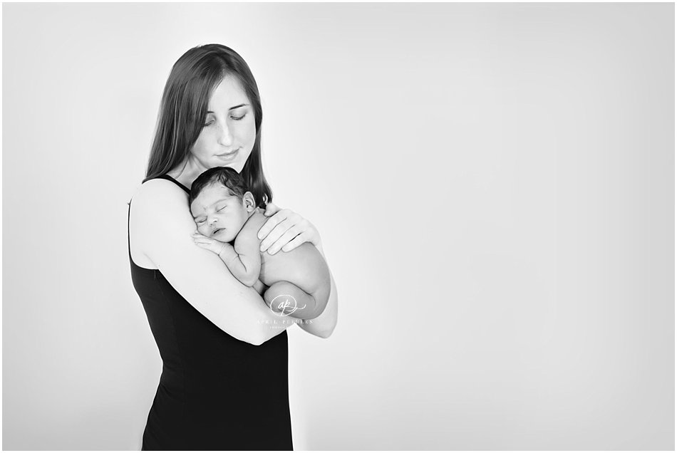 newborn and mom photo black and white