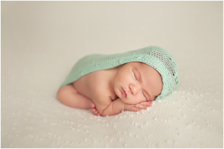 ponte vedra posed newborn baby girl mint cream