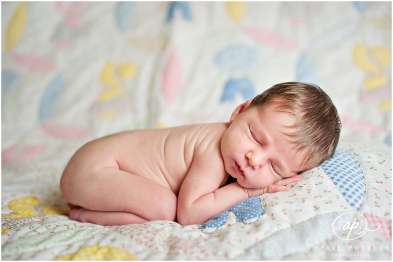 Heirloom Blanket with Newborn Baby Image